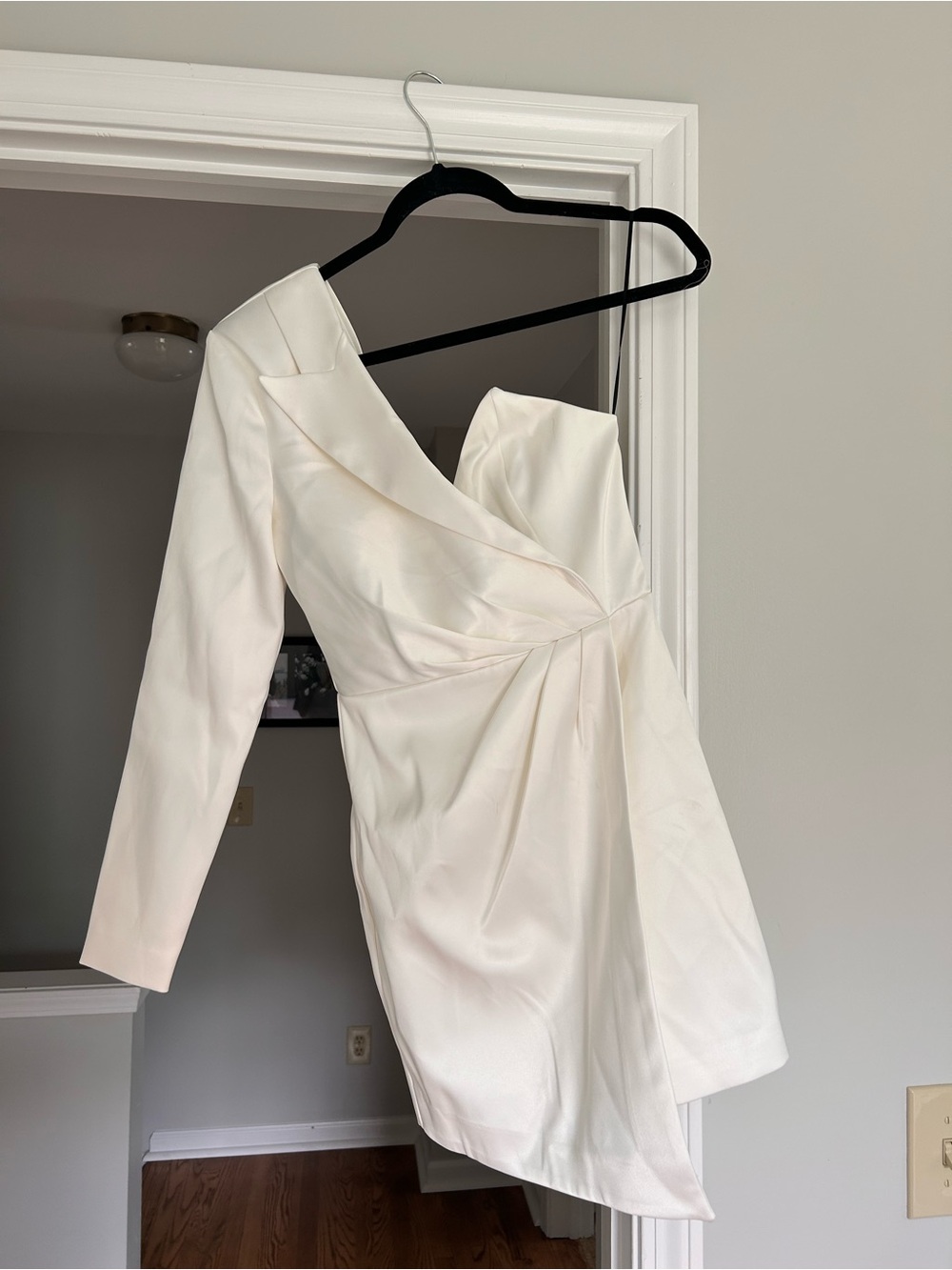 NBD One-Shoulder Ivory Mini Dress